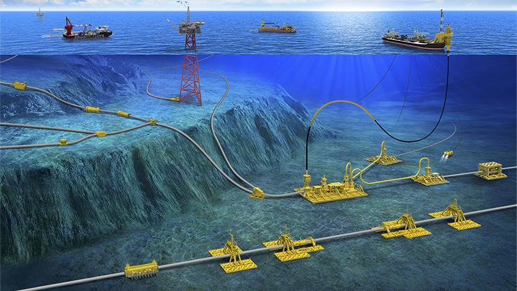 Offshore VLCC monobuoy loading system visualization